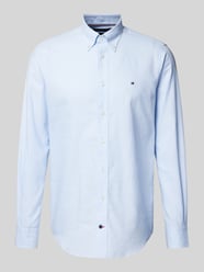 Business-Hemd mit Button-Down-Kragen Modell 'Henry' von Tommy Hilfiger Blau - 44