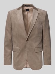 Slim fit colbert met reverskraag van Christian Berg Men Beige - 35