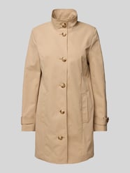 Trenchcoat met opstaande kraag en mouwtrensjes van Christian Berg Woman Selection Beige - 25