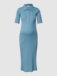 Zwangerschapsjurk met ribstructuur van Mamalicious Blauw / turquoise - 42