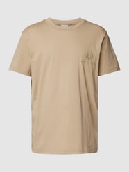 T-shirt van katoen met labeldetail van Gant Beige - 30