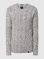 Sweter ze ściegiem warkoczowym od Colours & Sons Niebieski - 39