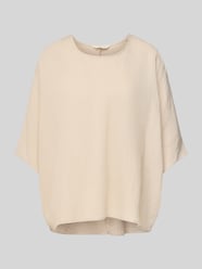 Relaxed Fit Blusenshirt mit Rundhalsausschnitt von Apricot Beige - 20