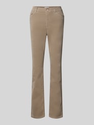 Slim Fit Stoffhose aus elastischem Baumwoll-Mix von Christian Berg Woman Beige - 47