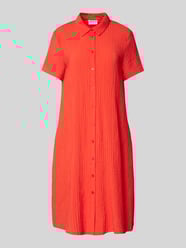 Knielanges Hemdblusenkleid mit Strukturmuster von Jake*s Casual - 11