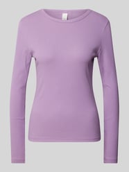 Longsleeve mit geripptem Rundhalsausschnitt von QS Rosa - 26