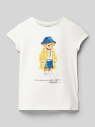 T-Shirt mit Label-Print von Polo Ralph Lauren Teens Weiß - 4