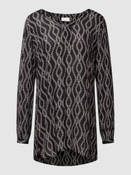 Blouse met all-over motief, model 'Ronja' van Kaffe Zwart - 13