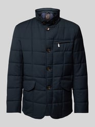 Steppjacke mit Pattentaschen von GimoS Blau - 24