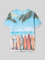 męski t-shirt o kroju regular fit z dodatkiem bawełny od s.Oliver RED LABEL - 36