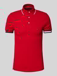 Slim fit poloshirt van een mix van katoen en elastaan van Tommy Hilfiger - 47