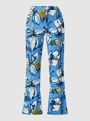 Bell bottom van viscose  van POM Amsterdam Blauw / turquoise - 44