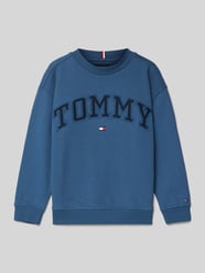 Sweatshirt mit Label-Print von Tommy Hilfiger Teens Blau - 11