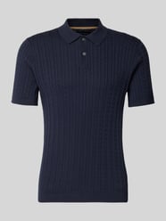 Slim Fit Poloshirt in Strick-Optik von Christian Berg Men - 25