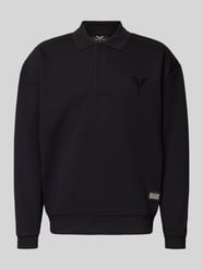 Oversized Sweatshirt mit Polokragen von Carlo Colucci - 2