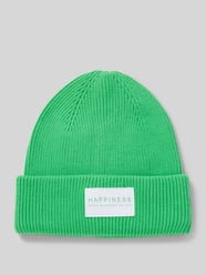 Beanie met omslag en labelpatch, model 'ALPHA' van Only Groen - 26