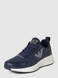 Sneakersy z detalami z logo model ‘FUTURE’ od EA7 Emporio Armani Niebieski - 29