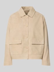 Leren jack met klepzakken van Smith and Soul Beige - 27