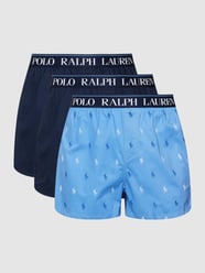 Boxershorts mit elastischem Logo-Bund im 3er-Pack von Polo Ralph Lauren Underwear Blau - 34