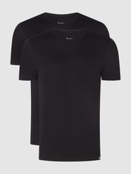 T-shirt z bawełny w zestawie 2 szt. od Pepe Jeans Czarny - 48