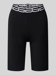 Skinny Fit Shorts mit Label-Bund Modell 'Bika' von Gestuz Schwarz - 9