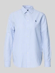 Bluzka koszulowa o kroju regular fit z mieszanki bawełny i lnu od Polo Ralph Lauren - 32