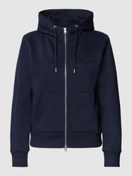 Bluza rozpinana z wyhaftowanym logo od Gant Niebieski - 19