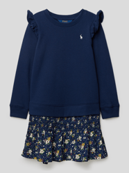 Sweatkleid mit Logo-Stitching Modell 'DAY' von Polo Ralph Lauren Kids Blau - 44