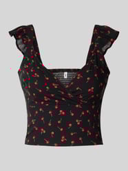 Top krótki o kroju slim fit z czystej wiskozy model ‘NOVA LIFE’ od Only - 43