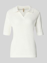 Gebreide pullover met polokraag en 1/2-mouwen model 'DENEFA' van Soyaconcept - 1