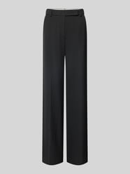 Wide leg stoffen broek met riemlussen van Luisa Cerano - 24