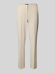 Skinny Fit Stoffhose mit fixierten Bügelfalten Modell 'ROS' von Cambio Beige - 1