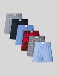 Boxershorts mit Label-Patch im 6er-Pack von Phil&Co. Rot - 24