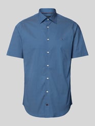 Regular Fit Business-Hemd mit Allover-Muster von Tommy Hilfiger Blau - 4