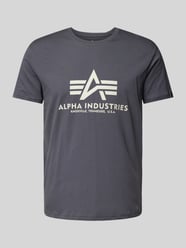 T-Shirt mit Label-Print von Alpha Industries Grau - 45