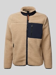 Fleecejacke mit Stehkragen von camel active Beige - 40