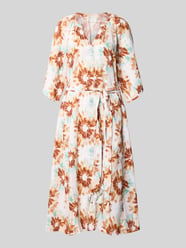 Leinenkleid im Allover-Look mit Bindegürtel von Christian Berg Woman - 30