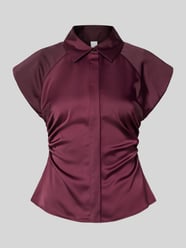 slim fit blouse met verborgen knoopsluiting model 'PELLA' van YAS Bordeaux - 33
