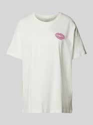 T-Shirt mit Motiv-Stitching Modell 'fie' von Kaffe Beige - 29