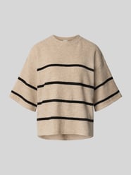 Sweter z dzianiny z rękawem o dł. 1/2 model ‘DASILA’ od ICHI - 6