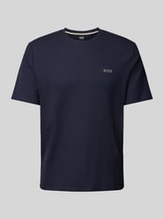 T-Shirt mit Label-Stitching von BOSS Blau - 46