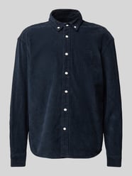 Regular Fit Cordhemd mit Button-Down-Kragen von REVIEW Blau - 17