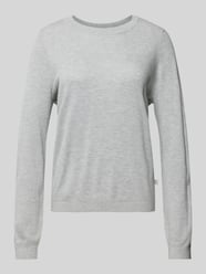 Gebreide pullover met pofmouwen van QS Grijs / zwart - 29