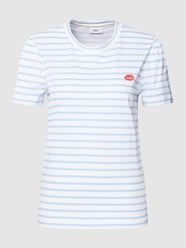 T-shirt met streepmotief, model 'Taira' van Saint Tropez Blauw - 16