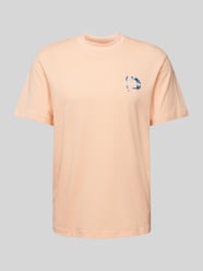 Relaxed Fit T-Shirt mit Label-Print von Tom Tailor Denim Orange - 1