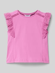 T-Shirt mit Spitzenbesatz von Mayoral Pink - 39