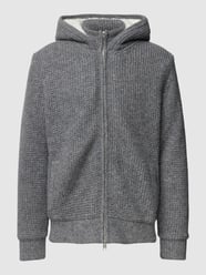 Strickjacke mit Teddyfell von s.Oliver RED LABEL Grau / Schwarz - 46