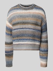 relaxed fit gebreide pullover van wolmix met streepmotief van Oui - 32