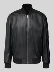 Regular fit leren jack in collegestijl, model 'JAKRI' van BOSS Orange - 26