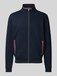 Sweatjacke mit Stehkragen von bugatti Blau - 6